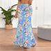 AD186 Spring New Women's Fashion Cross-Border Printed Silk Mesh High-Waisted Versatile Stylish Bodycon Skirt_ecoleips.com