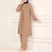 Modest Abaya Dress Muslim Dress Women Elegant Muslim Abaya Set With Sequin Accents – Modest Long-Sleeve Top & Wide-Leg Pants (S-XXL, 4 Colors)_ecoleips.com