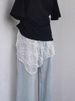 K Irregular New Lace Temperament Yarn Skirt Fart Curtain Versatile Strap Design Apron Skirt_ecoleips.com