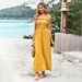 Real Shot Of Women's Clothing On : 2023 Spring/Summer Elegant Casual Solid Color High-waisted_ecoleips.com