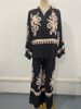 Women's Clothing Irregular Printed Long Sleeved Tops And Trousers Two Piece Set_ecoleips.com