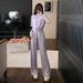 Casual Sports Suit For Women Summer Outfit 2025 New Style Youthful Slimming Fashionable High-Waisted Short Sleeve_ecoleips.com