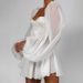 Elegant Slim Fit Sexy Chiffon Dress With Puff Sleeves OL Style Office Ladies Summer Spring Casual Formal Wear Dress_ecoleips.com