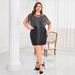 "Plus Size Sequin Tassel Mini Dress – Slim Fit Party Dress For Women, Sexy & Elegant Short Dress (Black, 0XL-4XL)"_ecoleips.com