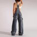 Women's Clothing High Waist Holiday Style Flower Print Suspenders Jumpsuit_ecoleips.com