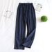 Japanese New Spring And Summer Couples Cotton Double Gauze Men's And Women's Home Pants Plus Size Youth Pants Pajamas Trousers_ecoleips.com