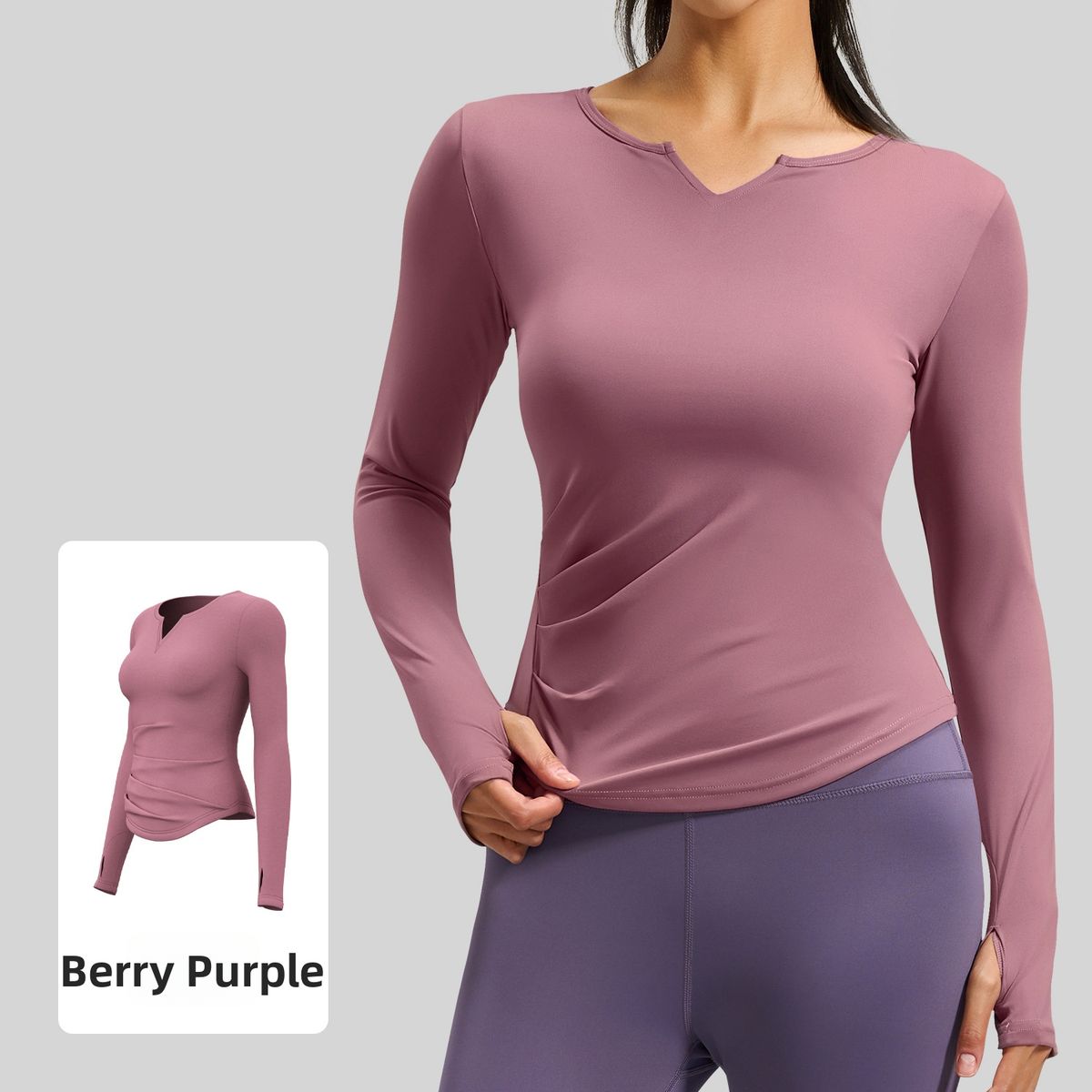 High Waisted V Neck Nude Yoga Wear Sports Fitness Set For Women Hip Lifting Running Cycling Clothing_ecoleips.com