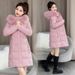 Women's Clothing Plus Size Loose Fitting Winter Down Cotton Padded Jacket Women's Winter Outerwear Double Zipper Mid Length Cotton Padded Coat_ecoleips.com