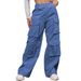 Women's Clothing Casual Fashion Autumn And Winter Solid Color Multi Pocket Workwear Trousers Women_ecoleips.com