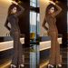 Women's Clothing Wear Hot Diamond Long Sleeve One Shoulder Dress_ecoleips.com