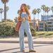 K Wide Leg Denim Overalls, Casual Slimming Jumpsuit, Women's Clothing Style_ecoleips.com