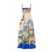 Women's Clothing Sexy Sling Graffiti Linen Big Swing Dress_ecoleips.com