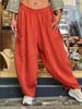 Suitable For All Seasons 2024 Autumn Winter New Casual Solid Color Pocket Loose Long Pants Women's Fashion_ecoleips.com