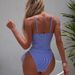 New 2025 European American Style Two Piece Swimsuit Women's Drawstring Backless Slimming Striped Push up Fashion Sexy_ecoleips.com