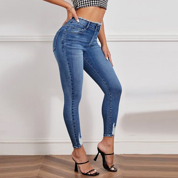 Women's High Waisted Stretch Trousers Slim Fit Jeans Print Flower Pattern Wide Leg Pants For Casual Fashion Outings Clothing_ecoleips.com