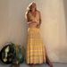 Women's Clothing Internet Celebrity Ins Same Style Printed V Neck Waist Sexy Slim Dress_ecoleips.com