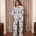 Women's Clothing Women's Style Fashion Suit With Tie Long Sleeves Newspaper Print For Autumn Winter Popular For Formal & Casual_ecoleips.com