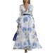 2026 European American Cross-border Independent Site SHEIN Printed Elegant Long Dress For Runway Shows, Parties,_ecoleips.com