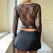 European American Cross-border 2026 Autumn New Lace Splicing Round-neck Slim-fit Versatile Top Women For Commuting And_ecoleips.com