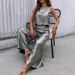 Women's Casual Solid Color Sleeveless Top Short Sleeve Long Pants Fashion Set_ecoleips.com