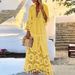 Women's Clothing Spring Bohemian Style New Lace Tassel Splicing Beach Vacation Temperament Long Dress_ecoleips.com