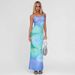 European And American Style 2025 Summer New Sexy Fashion Gradient Print Strap Slim-fit Bodycon Dress For Women_ecoleips.com