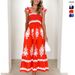 2025 New European And American Fashion Bestseller Women's Beach Vacation Style Printed Strapless Dress_ecoleips.com