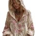 Unisex Hooded Sweatshirt With Cherry Blossom Art Print - Asian Fusion Streetwear (S-5xl) Loose Fit Cotton Linen Blend For Fall/Winter_ecoleips.com