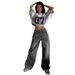 Black And Gray Vintage Wide-Leg Jeans For Women, Autumn New Design, High-Waisted, Slimming, Washed, Floor-Length Pants_ecoleips.com