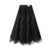 2025 Women's Autumn Sweet Princess Layered Puffy Cake Mesh Midi Skirt 8828_ecoleips.com