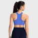 New Spring/Autumn Vertical Ribbed 2.0 High Neck Anti Exposure Sports Bra, High Strength Shock Absorption Fitness Yoga Bra_ecoleips.com