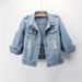 Women's Clothing Denim Jacket Short Slim Fit Trendy Versatile Three Quarter Sleeves Spring And Autumn Denim Jacket Long Sleeve Top_ecoleips.com