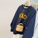 American-style Real Shot Of The New Spring And Autumn Round-neck Sweatshirt Women, Thin, Korean-style, Loose-fitting,_ecoleips.com