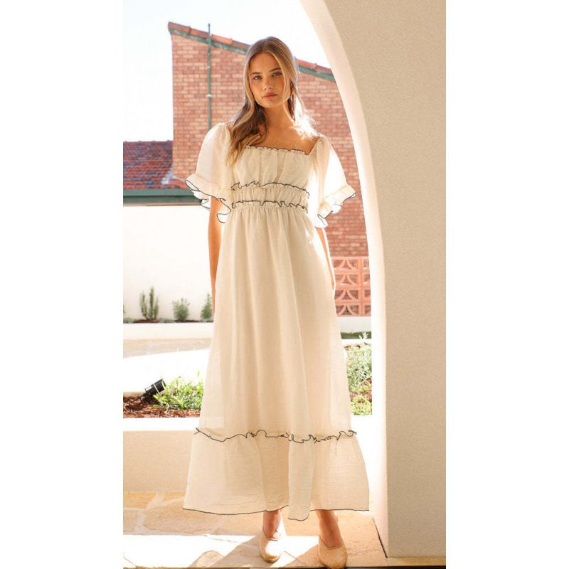 Fashionable Long Skirt For Women, Sleeveless Camisole Skirt, Floral Skirt For External Wear_ecoleips.com