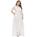 Plus Size Women's Clothing New Lace Pocket Evening Dress Bridesmaid Dress_ecoleips.com