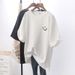 Women's Clothing Loose White Short Sleeved T Shirt Female Student Tops Female_ecoleips.com