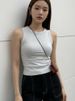 2026 Summer Tank Top Women Ribbed Down Sleeveless Blouse Solid Color Casual Women's Teens Trendy Basic Tops_ecoleips.com