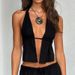 2024 Spring Summer European And American Cross-Border Women's Halter Neck Tie Sexy Backless Sleeveless Tank Slim_ecoleips.com
