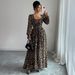Women's Leopard Print Long Sleeve Dress – Stylish Fall & Winter Dress With Comfort Fit, Soft Stretch Fabric, Elegant A-Line Silhouette_ecoleips.com