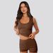 basic Lace Patchwork Two-piece Set, Slim-fit Camisole With High-waisted Shorts, Women's Summer Casual Outfit_ecoleips.com