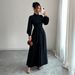 Cross-border European And American Minimalist Fashion Style Buttoned Long-sleeve Dress Women's Clothing 2025_ecoleips.com