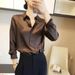 Women's Clothing sale mulberry silk crepe pearlescent white shirt women _ecoleips.com