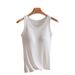 Ribbed Backless With Built-in Bra And Chest Pads, Suitable Outerwear Or As An Inner Layer, Sleeveless Sports_ecoleips.com