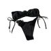 Women's Clothing Solid Color Shiny Small Flower Tube Top Split Swimsuit Swimsuit Bikini_ecoleips.com