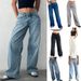 Women's Clothing Retro Low Waist Non Elastic Washed Straight Jeans For Women Autumn New Street Wide Leg Denim Pants For Women_ecoleips.com