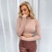 Voya Women's 2026 Spring/summer Sexy Backless Slim Fit High Neck Versatile Long Sleeved T-shirt Top Base Shirt_ecoleips.com