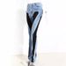 Niche Design Deconstruction Style Contrast Color Jeans For Women Sexy Hot Girl Slim Long Legs High Waist Trousers_ecoleips.com