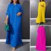 Women's Fashion Loose Casual Pleated Dress_ecoleips.com