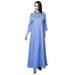 Women's Clothing New Half High Collar Heavy Industry Party Dress Middle East New Fashion MUSILIN Long Dress_ecoleips.com