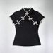 New Chinese Style Women's T-Shirt Button Design Slim Fit Sexy Style Cheongsam Collar Short Sleeve Top Niche 2026_ecoleips.com